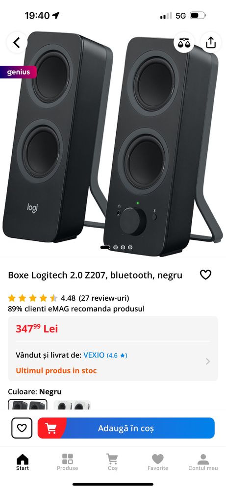 Boxe Logitech Bluetooth Noi