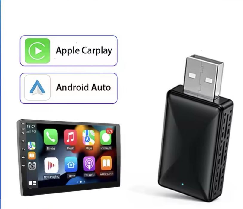 Carplay adaptor wireless mini Plug and Play, Bluetooth 5