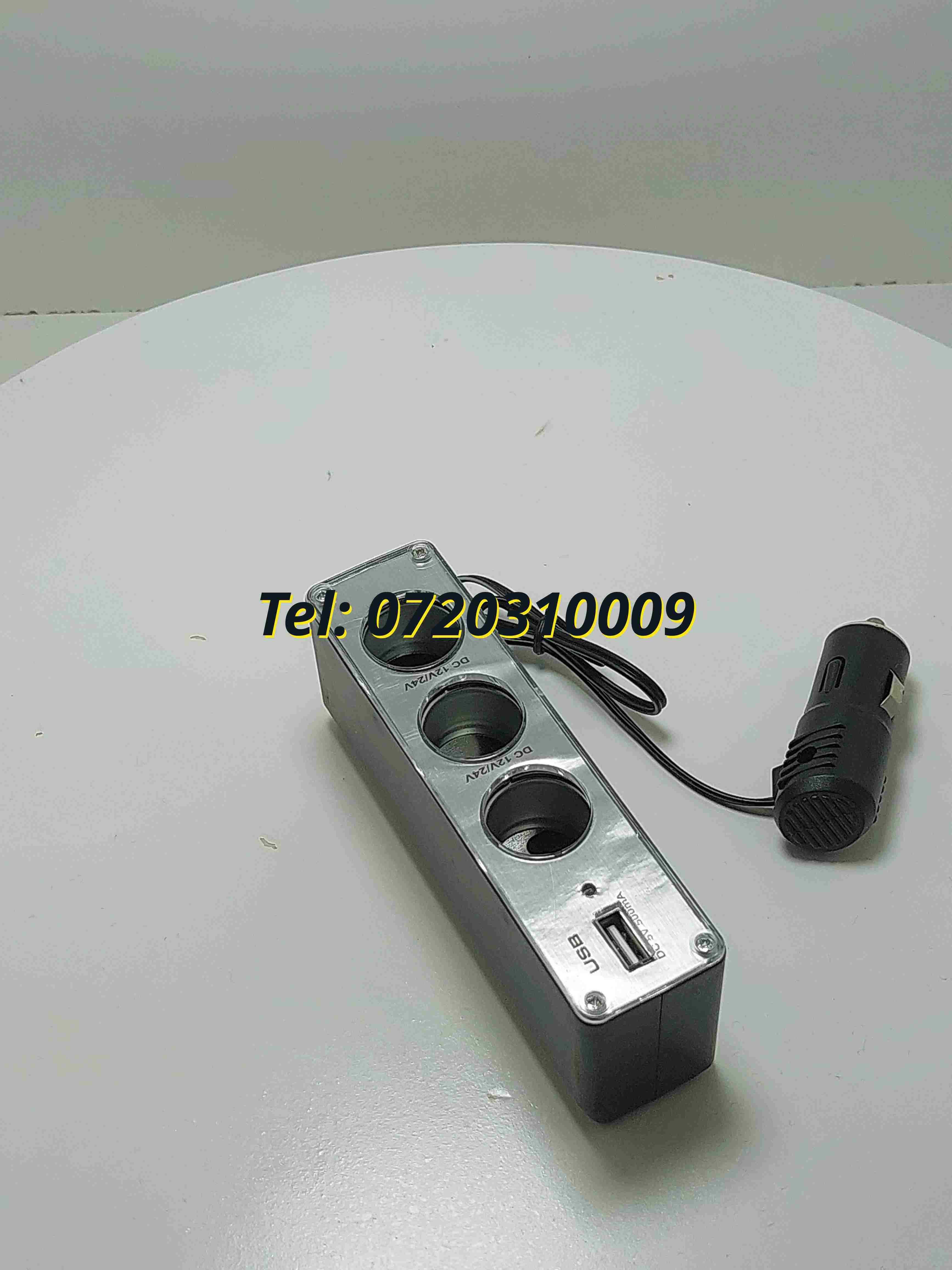 Adaptor Auto 3 Socket  Usb Pentru Bricheta 12 V