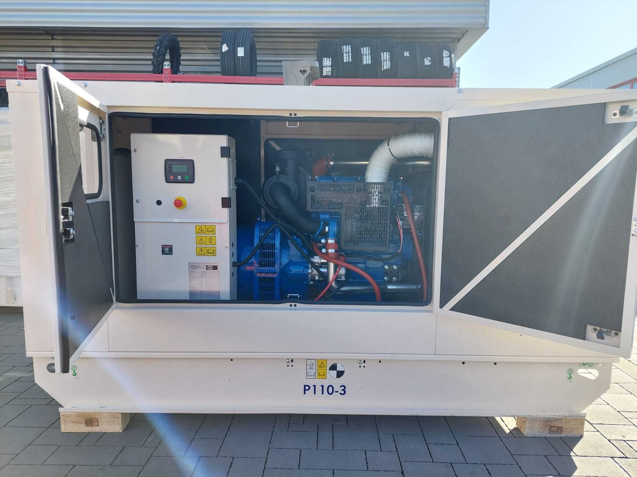 Generator de curent pentru uz intens Perkins 110 kva-88 kw Irigatii