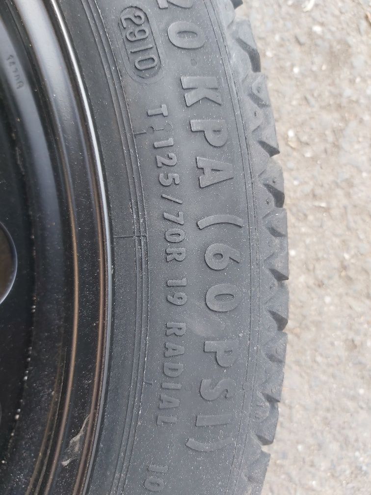 Roata rezerva slim 125/70R19