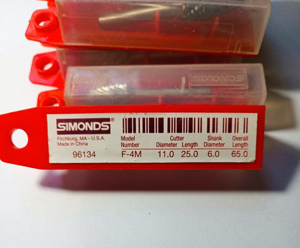 Борфреза Simonds F-4M DC | Твердосплавная | Новая