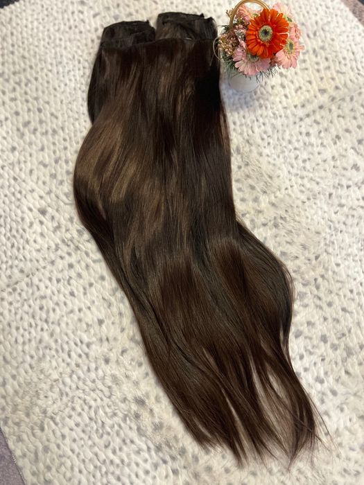 Уникална коса примес естествен и синтетичен косъм