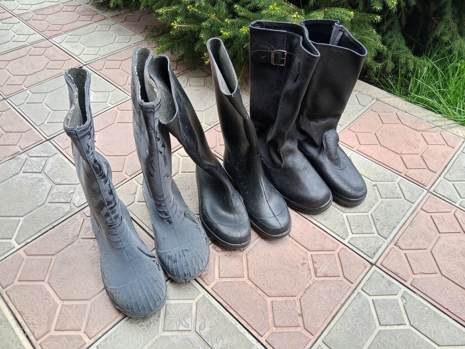 Сапоги резиновые и керзовые