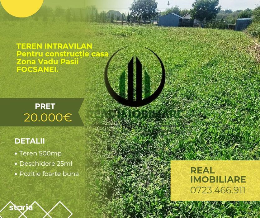 Teren pentru constructie casa Focsanei - Buzau !