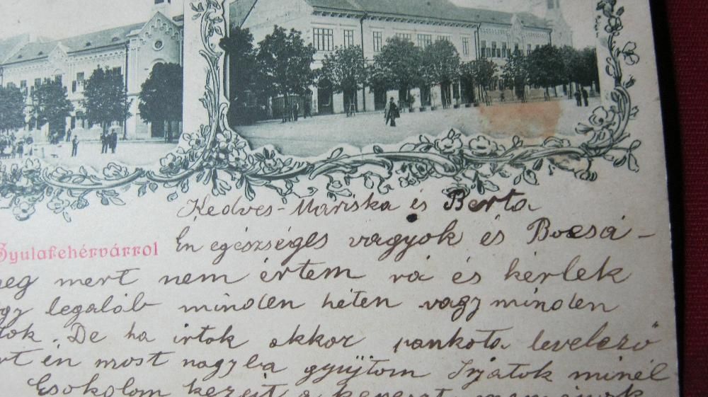 Iustrata veche,Carte Postala,Alba Iulia,Noiembrie 1899.