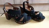 Дамски летни обувки на ток/платформа