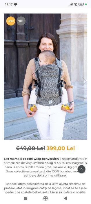 Marsupiu bebe Iamă cu tine !