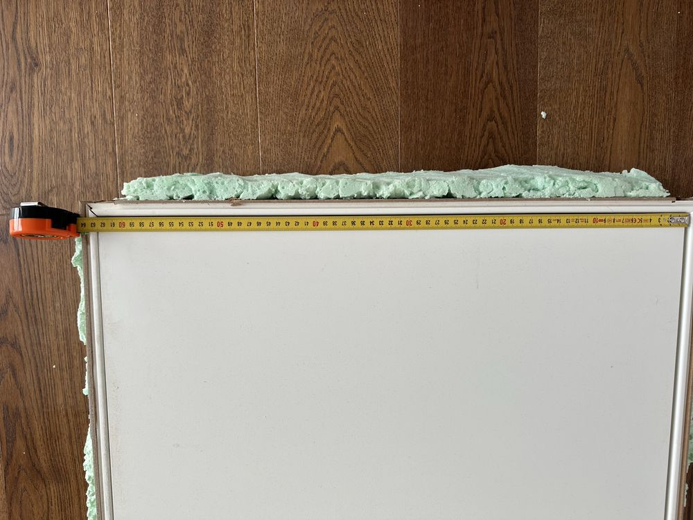 Vand usa interior alba, toc si clanta incluse, latime 62-66