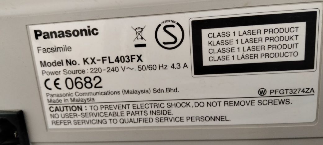 Fax Panasonic  KX-FL403FX
