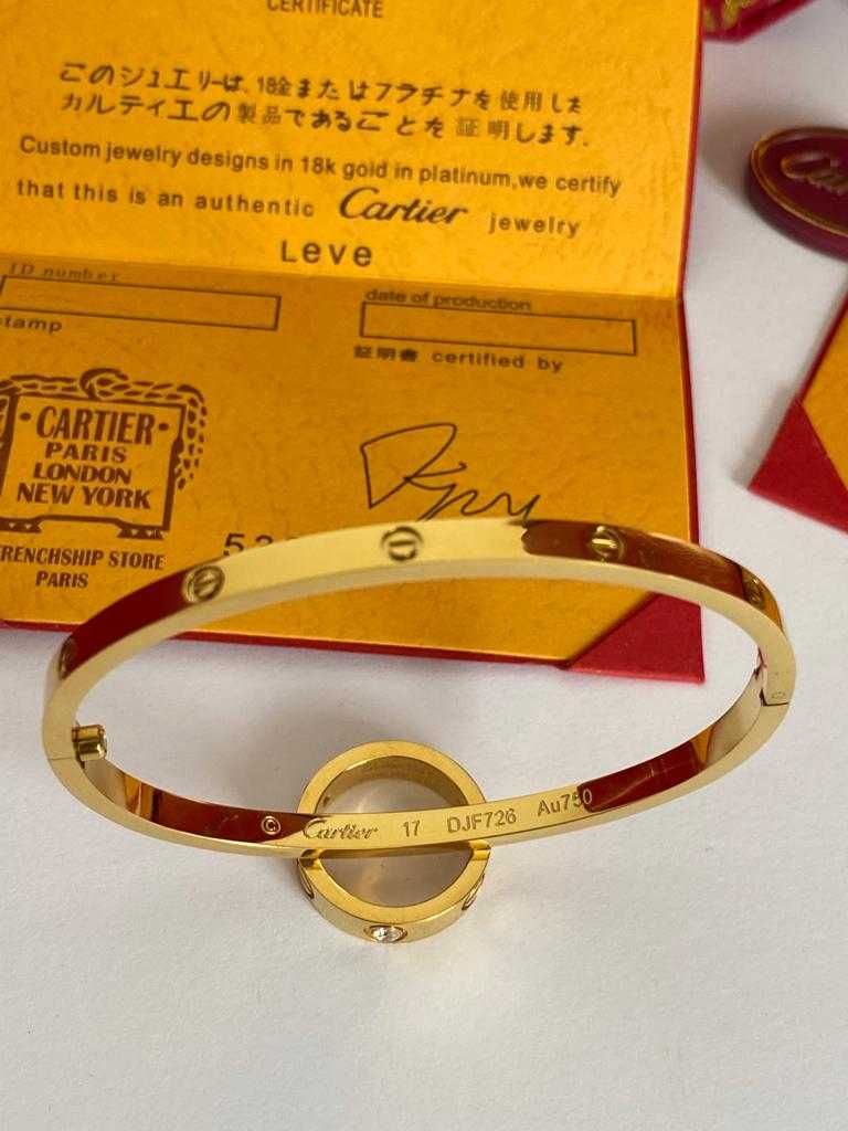 Brățară model slim Cartier LOVE 17 Gold 750