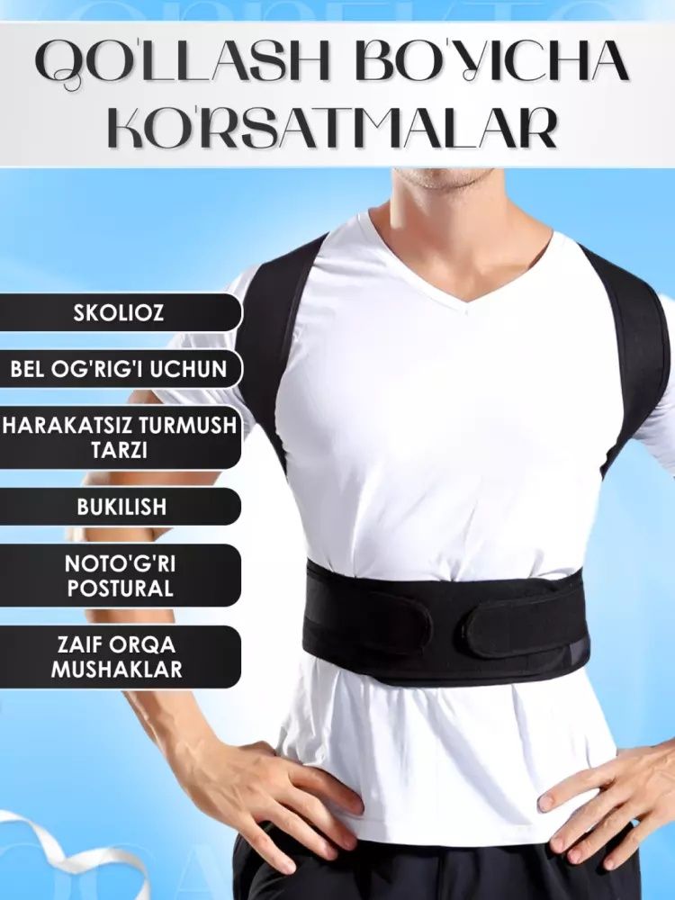Erkaklar va ayollar uchun korset - umurtqa va yelka uchun