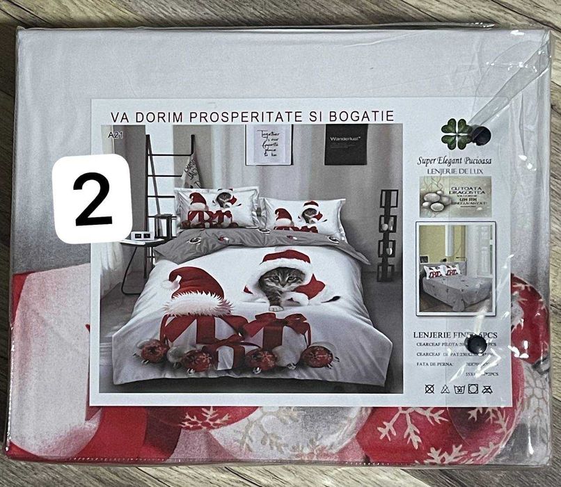 Lenjerii 6 piese Craciun, finet