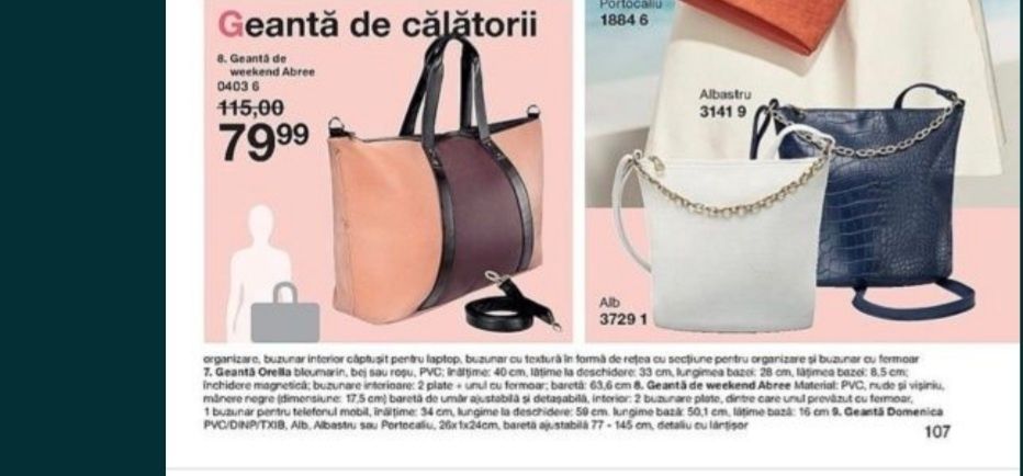 Geanta mare de călătorii Avon Abree foarte rezistenta