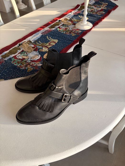 Дамски боти естествена кожа Office London