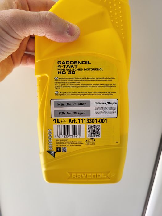 Моторно масло RAVENOL 4-Takt Gardenoil HD 30 1л.