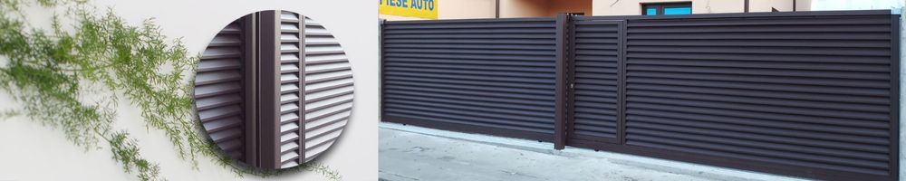 Construim garduri si porti din sipca metalica, panouri stil jaluzele,