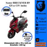 Scuter Breckner R9 visiniu gri 125 CU PERMIS pe benzina Agramix
