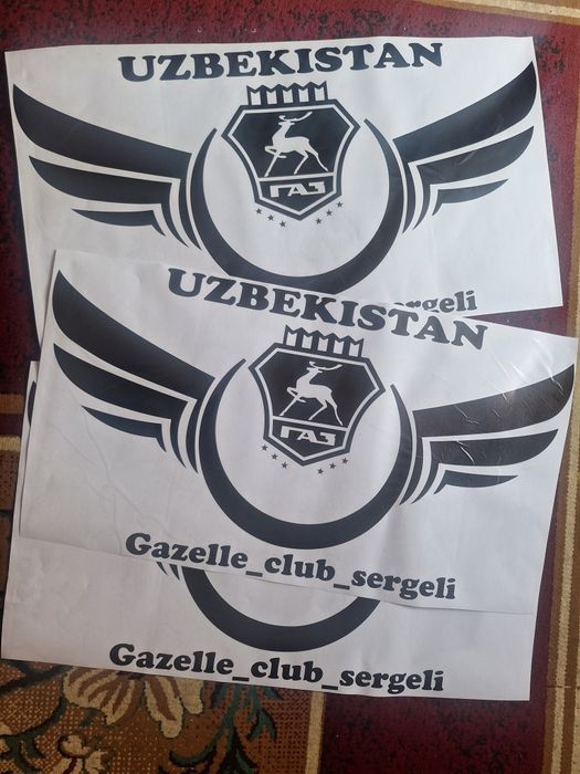 Avto nakleyka damas, va bowqa turdagi nakleykalar.