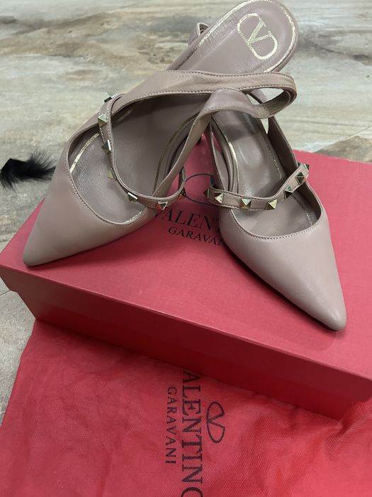 Pantofi stileto premium full box , piele naturala , nude