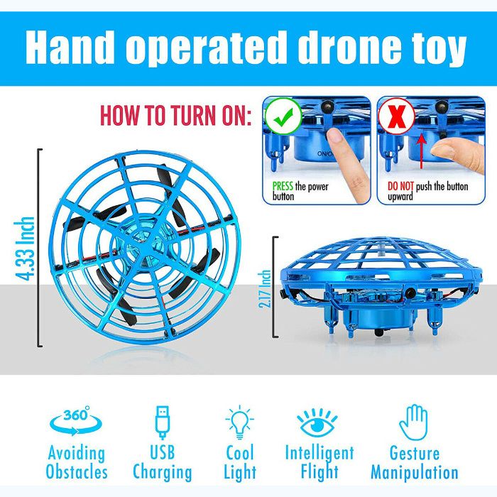 Mini drona OZN disc zburator. Senzor infrarosu. Noua ambalata!