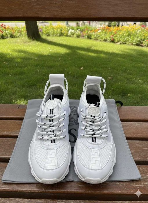 Adidasi Versace Chain Reaction Alb - Adidasi Fete Baieti