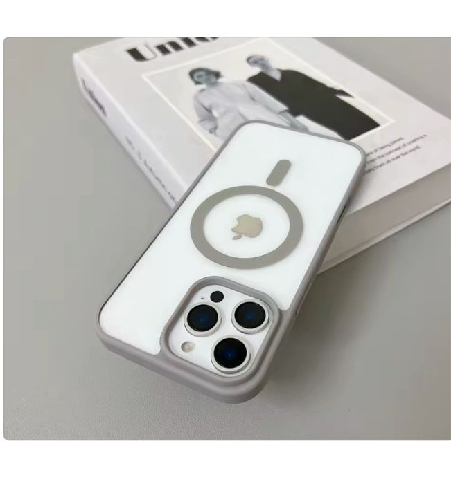 Iphone 15 16 PLUS PRO MAX - Husa Acryl Magsafe Hard Plastic Folie