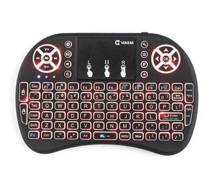 Tastatura Smart TV Box USB Iluminata, Wireless cu acumulator