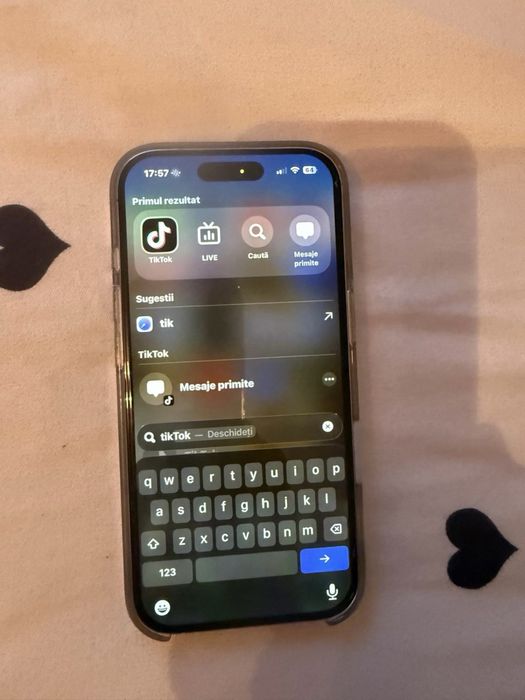 Iphone 16 pro 256 gb alb in husa originala