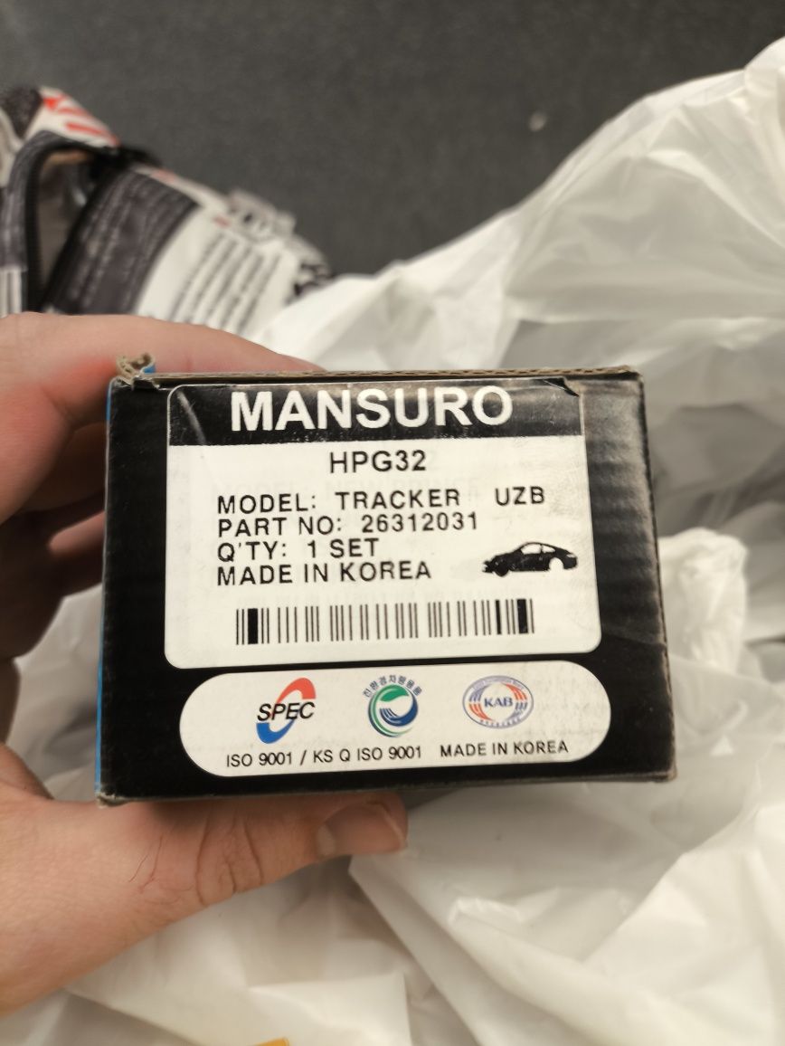 Тормозные колодки mansuro onix tracker. Корея