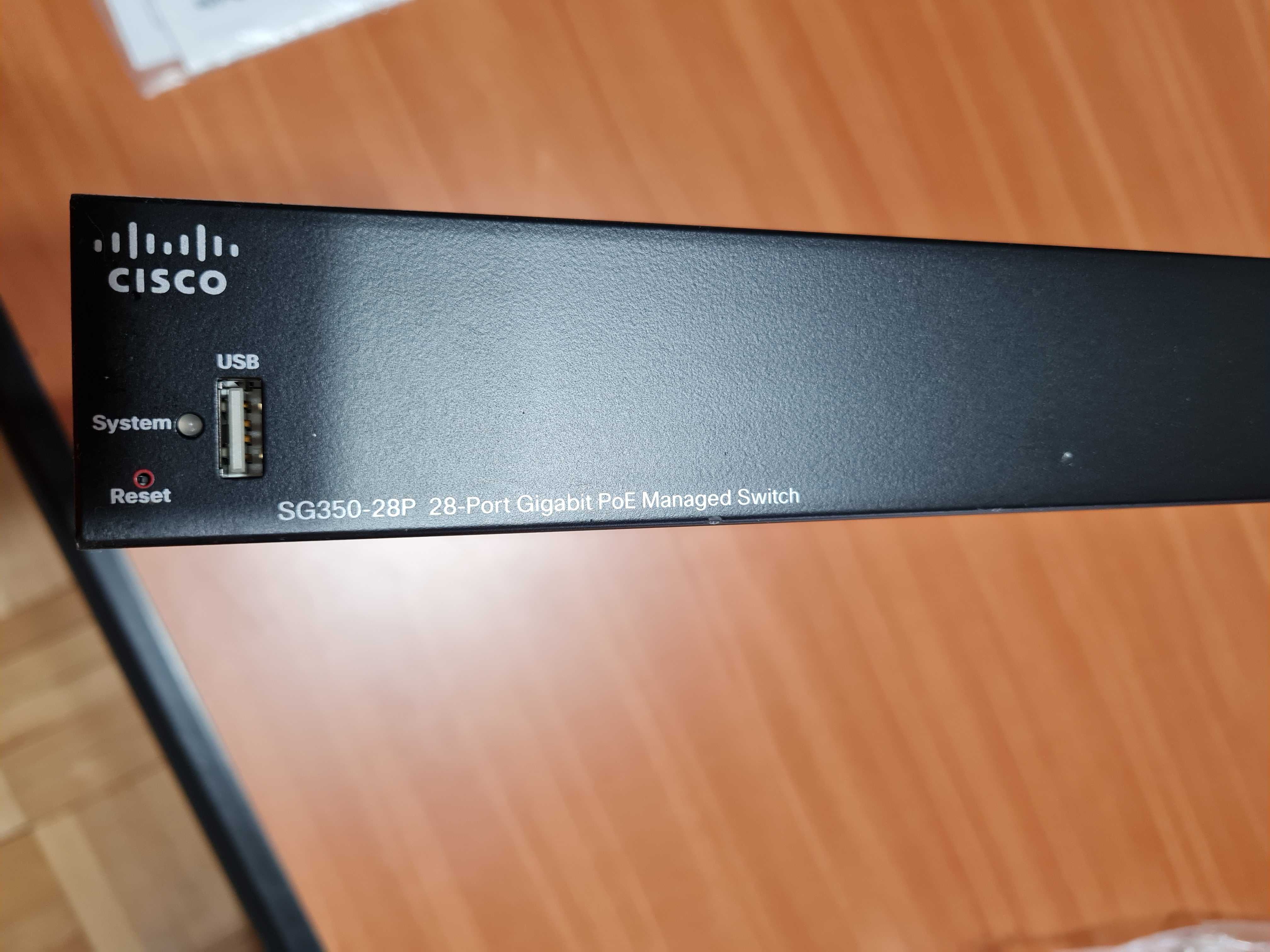 switch POE Cisco SG350-28P 24xGigaEth, 2xUpLink, 2xSFP and Management