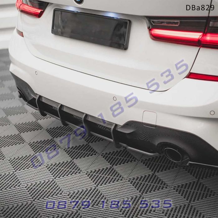 Черен дифузьор задна броня BMW 3 G20 M 19-22 тунинг добавка бмв г20