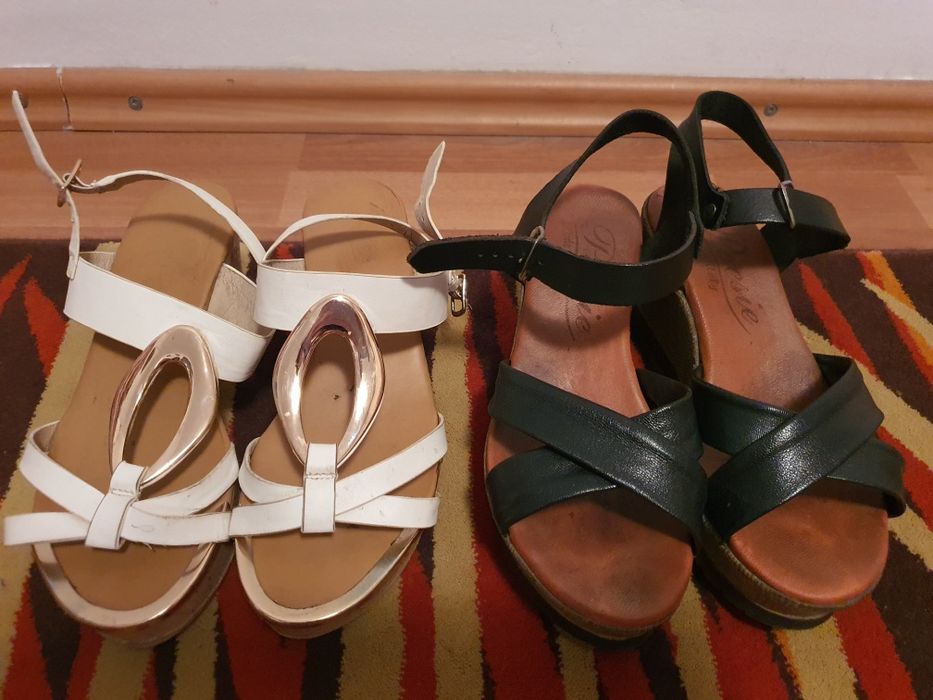 Sandale negre piele naturala 35 talpa ortopedica, ca noi