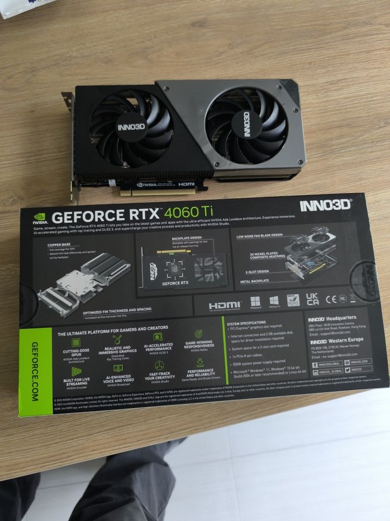 Видеокарта RTX 4060 ti 8GB
