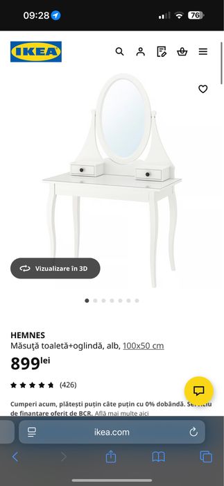 Masa machiaj Ikea