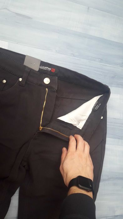 Мъжки дънки термо 5707 черни и сиви модел 5652 зимни/термо/ с вата и Г