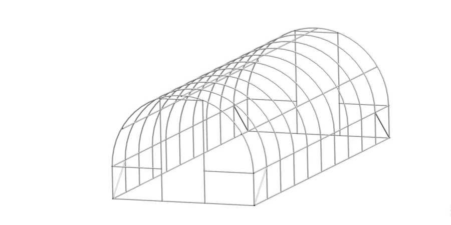 Solar de grădină 10x3x2.2m, polietilenă 240 g/m2 UV+, țeavă 26 * 1.2mm