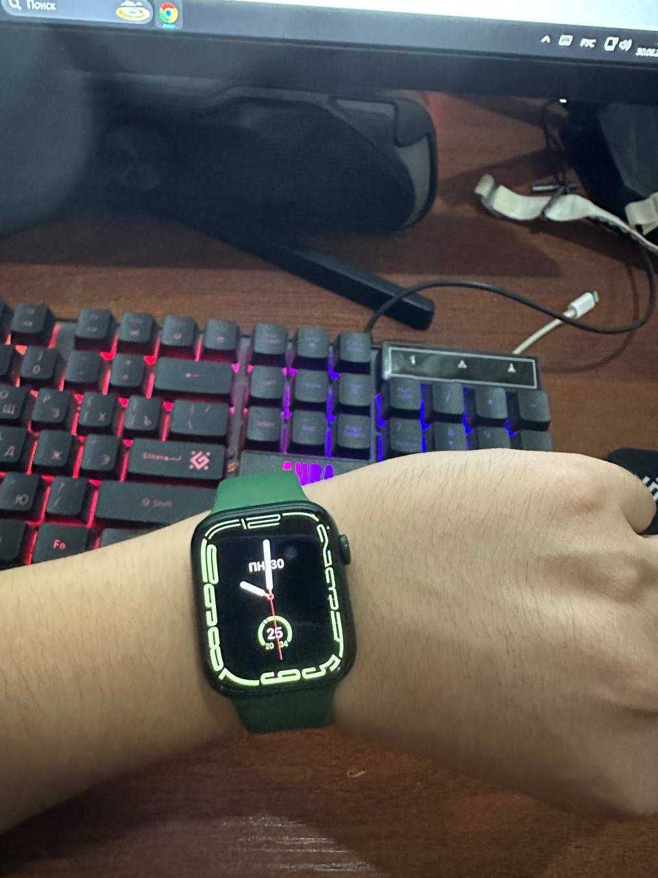 Apple Watch 7 green 45 mm ORIGINAL СРОЧНО или ОБМЕН ВИДЕОКАРТУ!