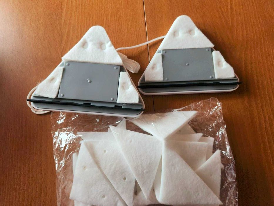 Уред за двустранно почистване на прозорци+резервни кърпи