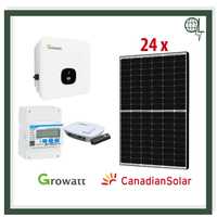 Sistem Fotovoltaic Trifazat Hibrid Growatt si Canadian Solar 10kW