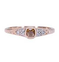 Inel NOU Aur Rose 18K - diamant natural 0.34 ct VVS2