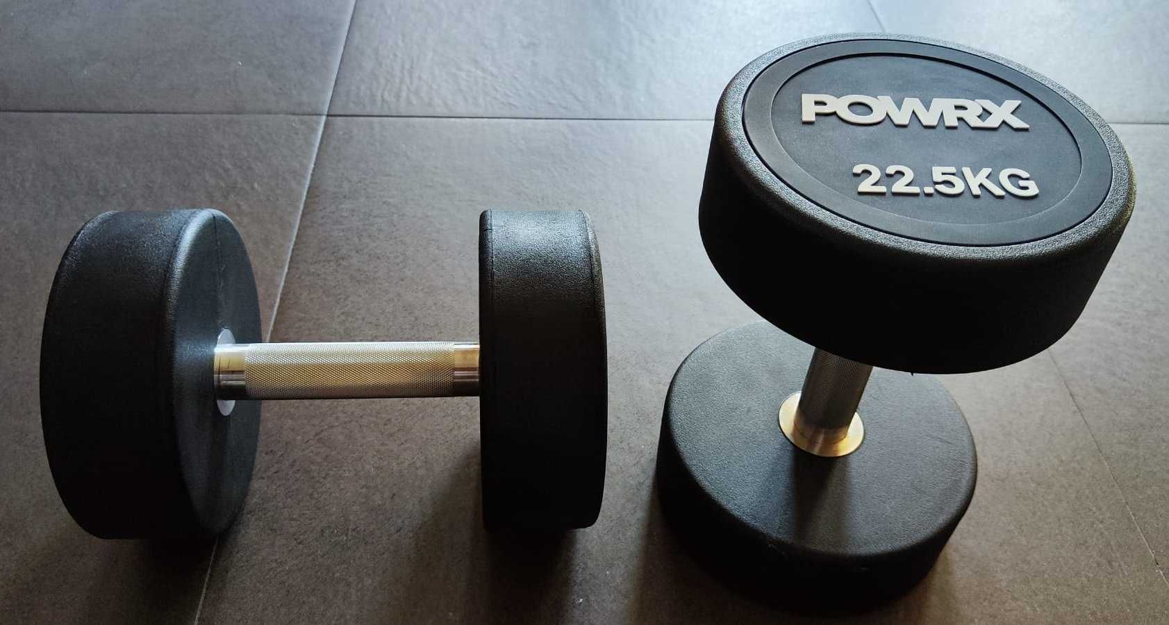 Gantere din fonta acoperite cu cauciuc/poliuretan [2x22.5kg]