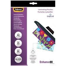 Folie laminare A3, 80 microni, 25 bucati/set, Fellowes