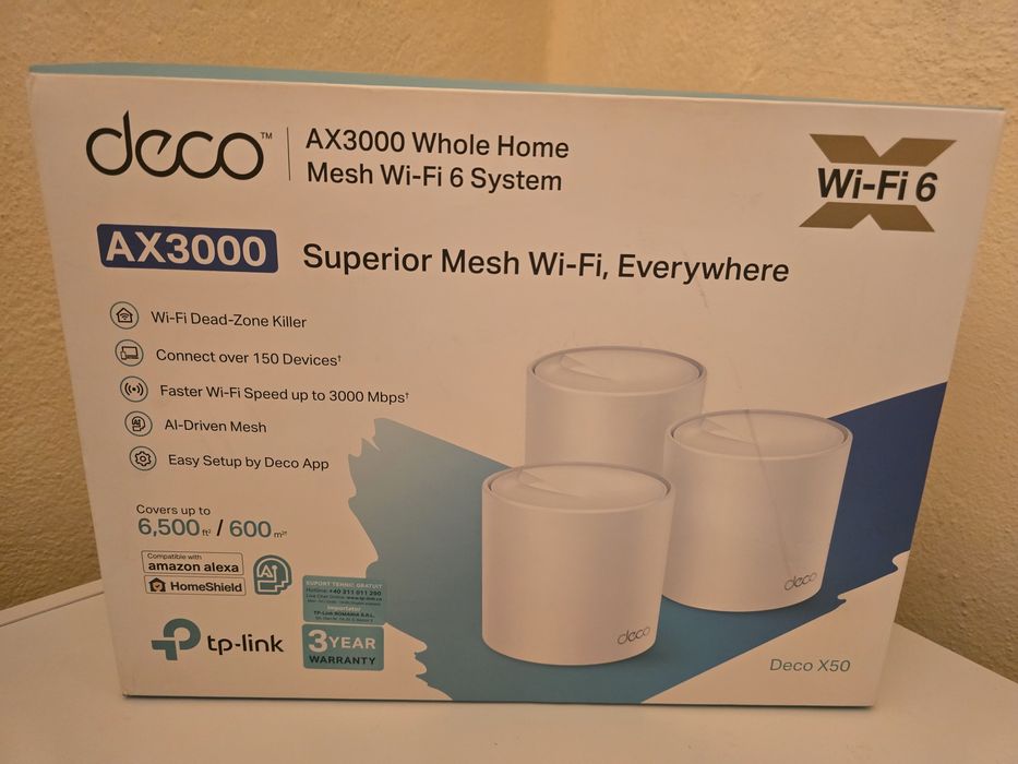 Router wireless Tp link mesh X50 Wi-Fi 6 3 pack