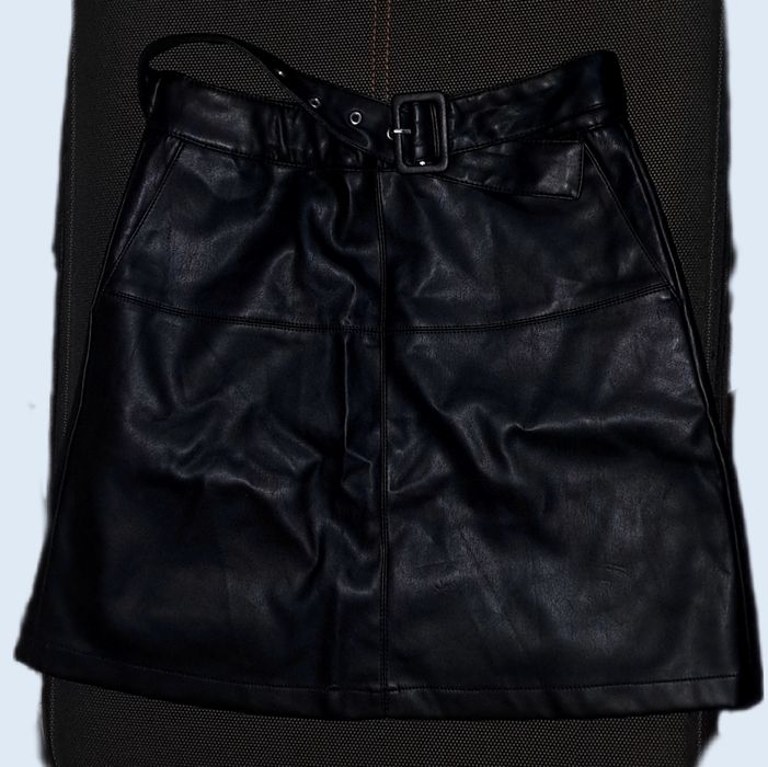 Юбка миди эко-кожа