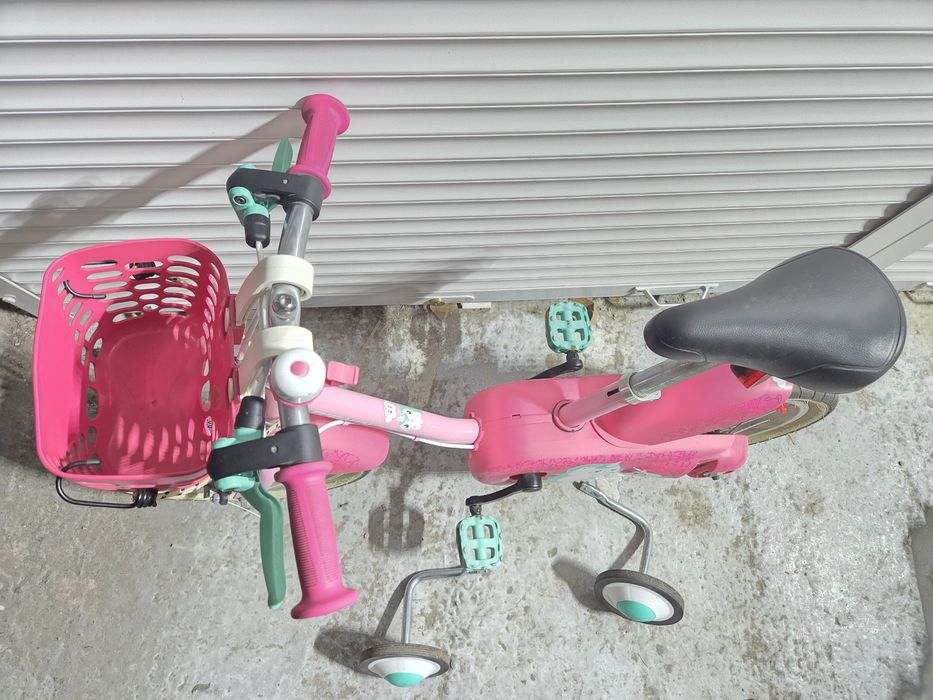 Bicicleta Decathlon fetite cu roti ajutatoare