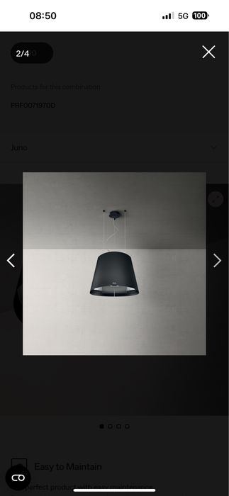 Hota insula Elica JUNO BL/F/50 600mc/h