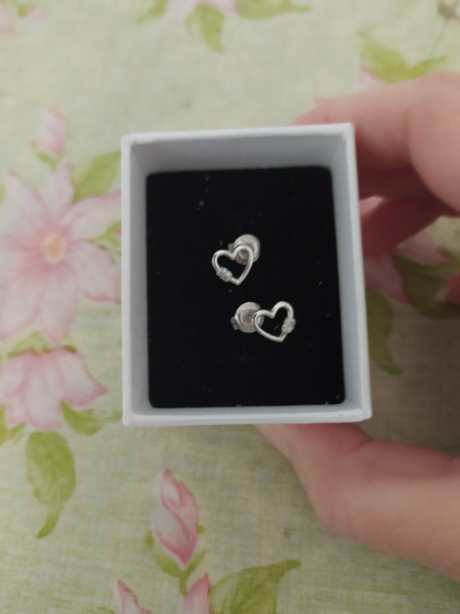 Сребърни обеци във формата на сърце, Imiks jewellery