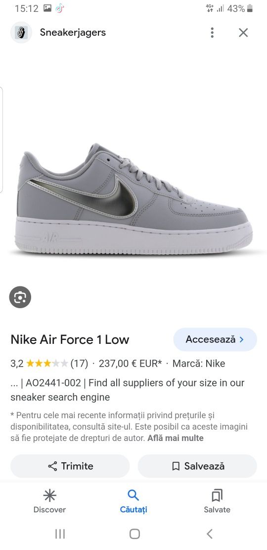 Nike air force one   low adidași măsură 47.5