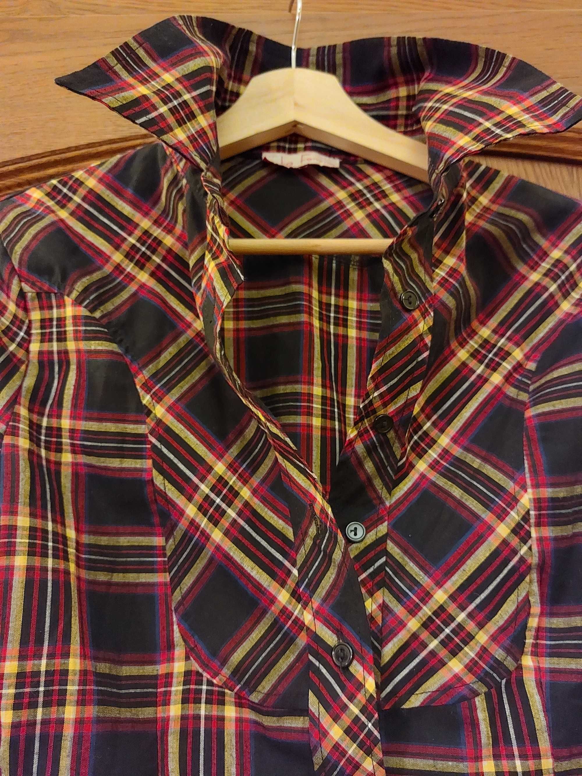 4 camasi+bluza dama M bumbac 100%, rosie/2 bej/maro, nepurtate, bune